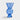 Rhombic vaas van blauw glas