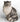 Grå angora kat - porcelænsfigur 35 cm set fra en anden vinkel
