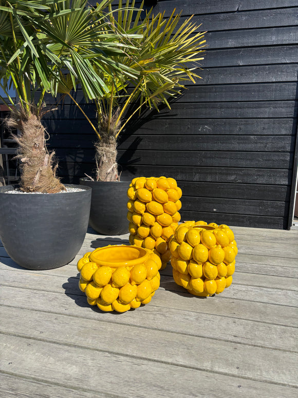 Citron vase - mellem - 29 cm set fra en anden vinkel