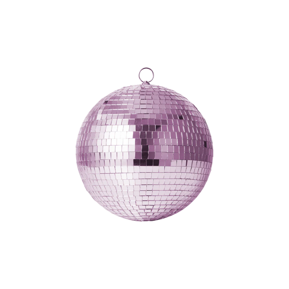 Mellem Rund Discokugle - Pink fra Rice - festlig diskokugle