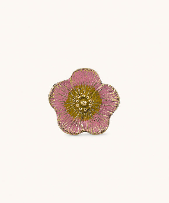 Pink blomster knop fra Doing Goods - dekorativ knage