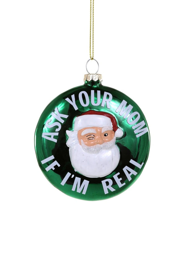 Julemand 'Ask Your Mom' ornament i glas fra Cody Foster
