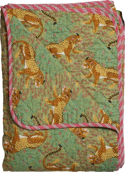 Plaid, Quilt Ethnic - Jungle med leoparder fra EJA