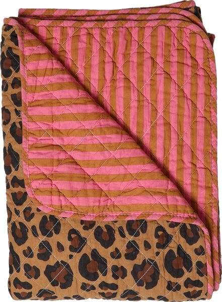 Stor Quilt Ethnic plaid i bomuld, leopard fra EJA