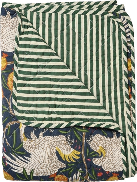 Plaid, Quilt Ethnic - fugl/blå og grøn fra EJA