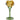 Yellow flower candle holder in glass