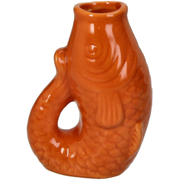 Orange fiske vase fra Kersten