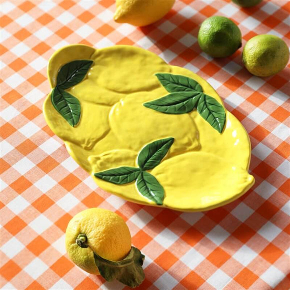 Citronfad fra klevering - servering og borddækning