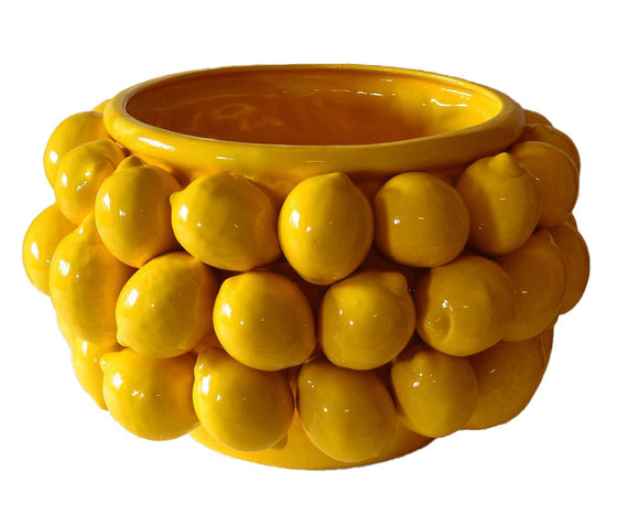 Large lemon planter - Italian ceramics