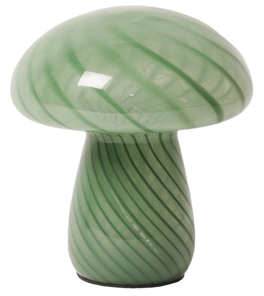 Svampe lampe i grønt glas - 17x15 cm fra EJA