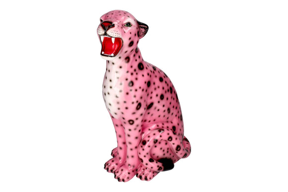 Pink leopard - deko figur 51 cm fra GiftCompany