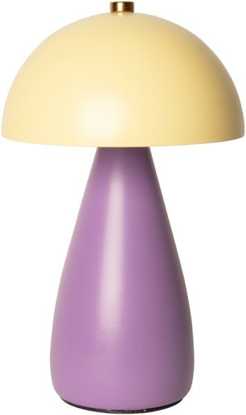 Bordlampe, genopladelig, lys gul/violet