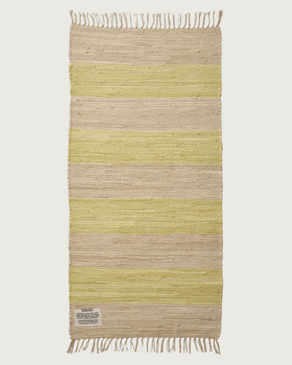 Bongusta Chindi tæppe 60 x 120 cm, gul og creme