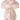 AU MAISON - Mushroom lamp in pink and white glass - 16x13 cm
