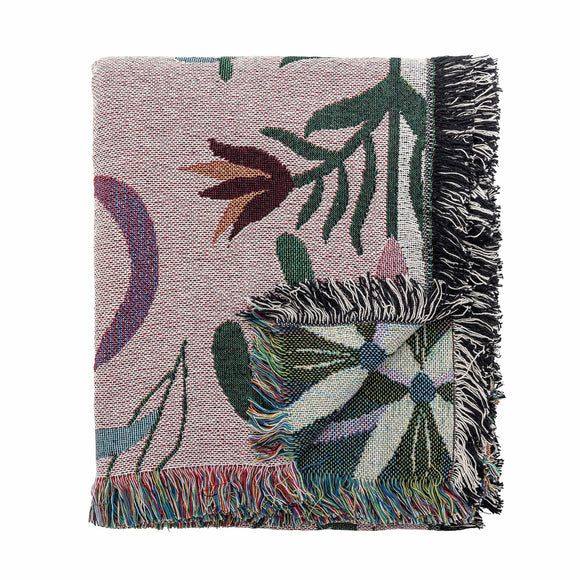 Yash plaid i genanvendt bomuld, blomster fra Creative Collection