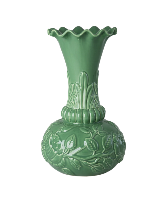 Grøn keramik vase fra Rice
