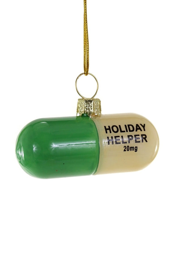 Holiday Helper pille ornament i glas fra Cody Foster