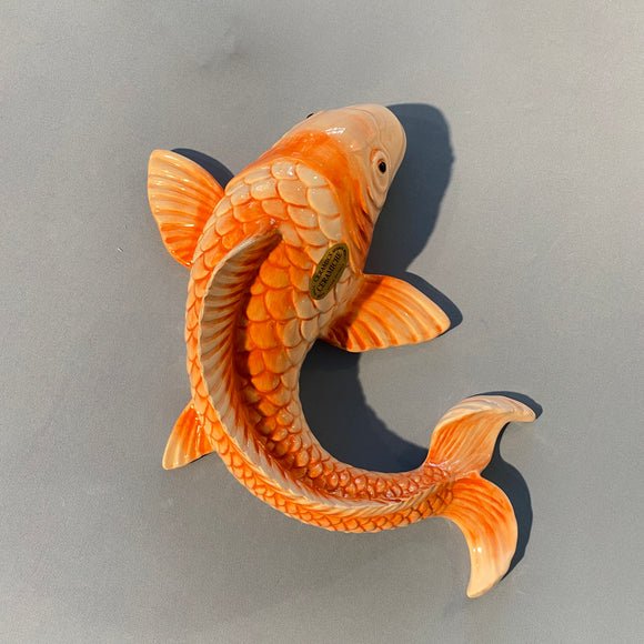 Karpe fisk - lille - ORANGE/RØD - dekorativ figur til hjemmet