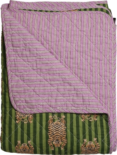 Quilt Ethnic plaid i bomuld, tiger grøn/lilla fra EJA