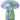 AU MAISON - Mushroom lamp in green and blue glass - 17x15 cm