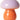 AU MAISON - Mushroom lamp in purple and orange glass - 16x13 cm