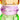 Crystal candle - mint/violet/light brown