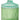 Bonbonniere w/stripes, green/light mint, 17x ø10 cm