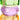 Crystal candle - mint/violet/light brown