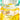 Crystal candle in yellow/pink/light mint