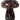 AU MAISON - Mushroom lamp in black glass - 17x15 cm