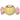 Candy tealight holder - yellow and pink