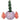 Candy candle holder - purple and red with dots