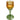 Yellow flower candle holder in glass