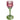 Pink flower candle holder in glass