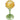 Yellow flower candle holder in glass