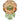 Orange flower glass candle holder