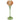 Orange flower glass candle holder