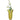 Tall yellow vase with pink stripes