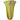 Tall yellow vase with pink stripes