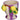 Purple striped potted planter with lemons