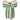 Bow vase with green stripes