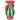 Striped vase with parrots - pink and green