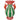 Striped vase with parrots - pink and green