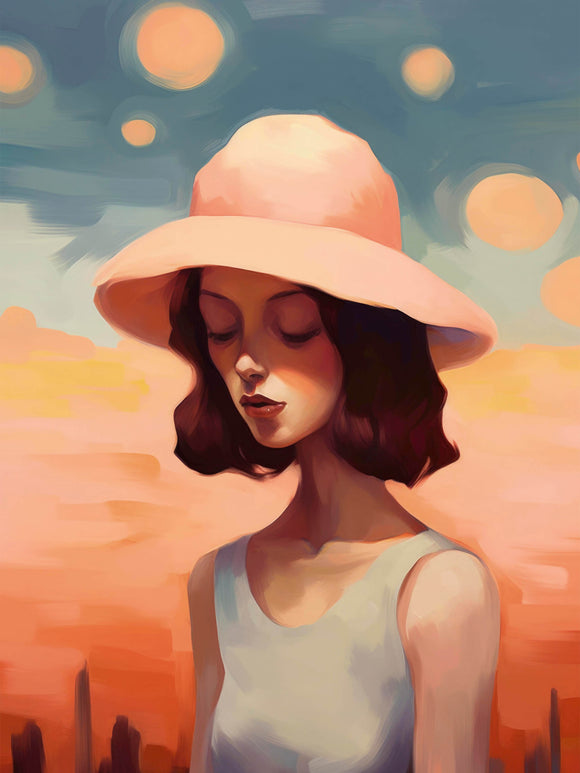 Girl With Hat 01 plakat fra Atelier Imaginare