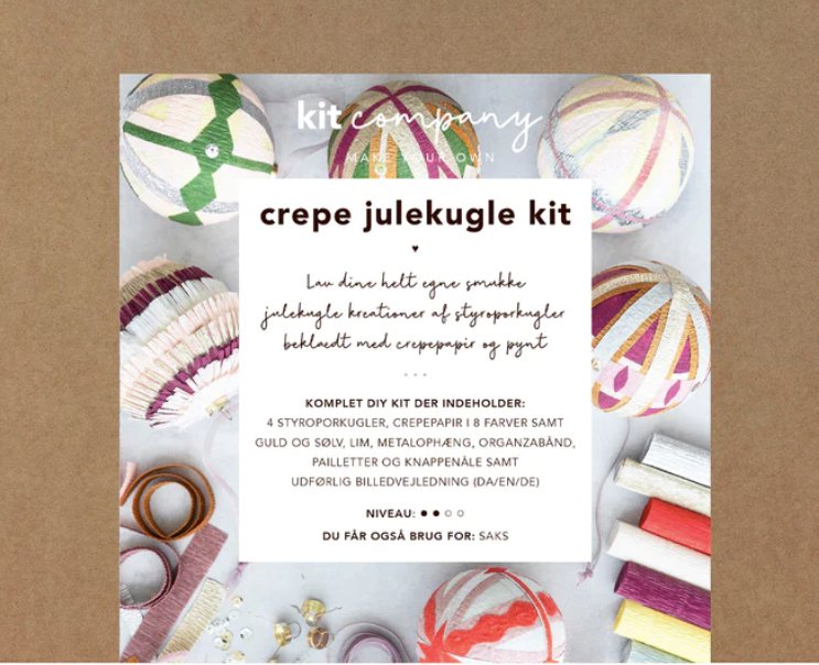 Crepe Christmas Bauble Kit - Kit Company