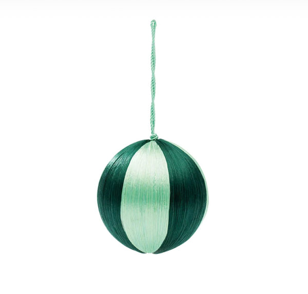 Green-striped Christmas ornament