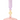 Glass candle holder in pink/yellow/purple
