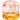 Crystal candle in pink/amber
