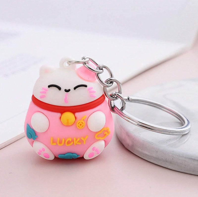 <tc>Lucky cat key ring</tc>