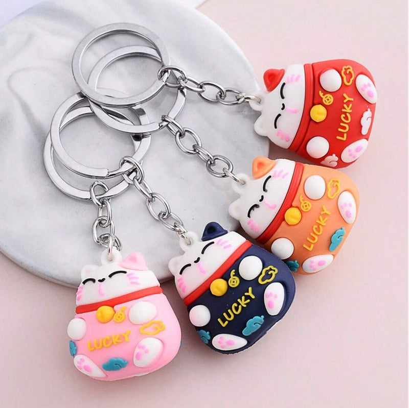 <tc>Lucky cat key ring</tc>